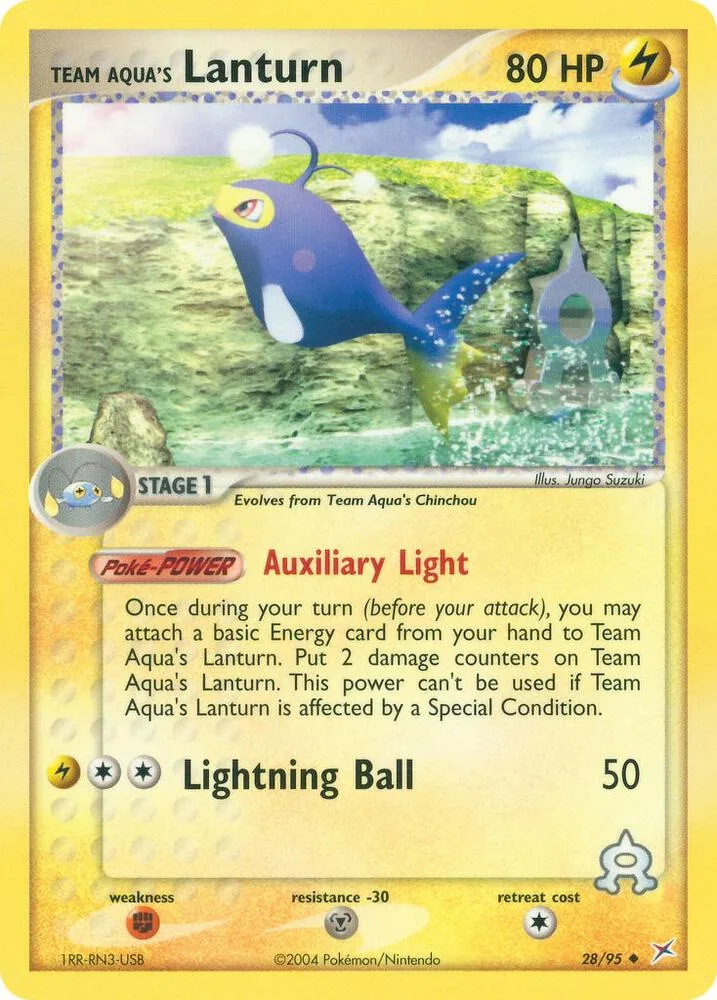 Team Aqua's Lanturn card front