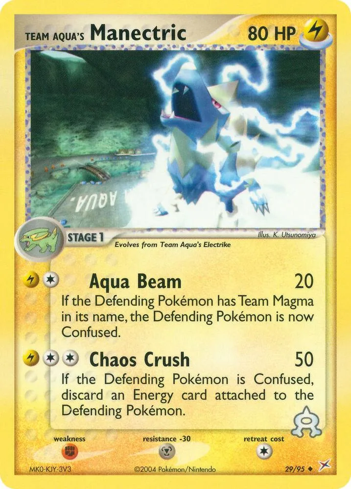 Team Aqua's Manectric card front