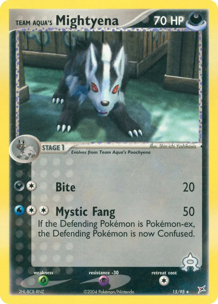 Team Aqua's Mightyena card front