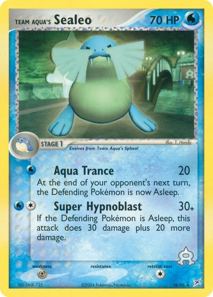 Team Aqua's Sealeo card front