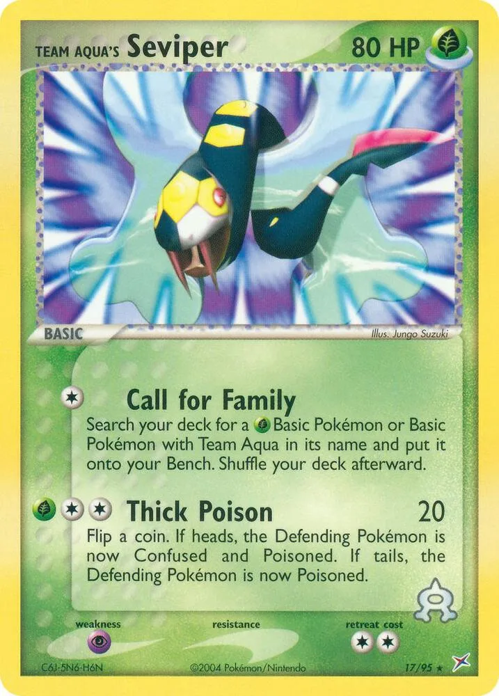Team Aqua's Seviper card front