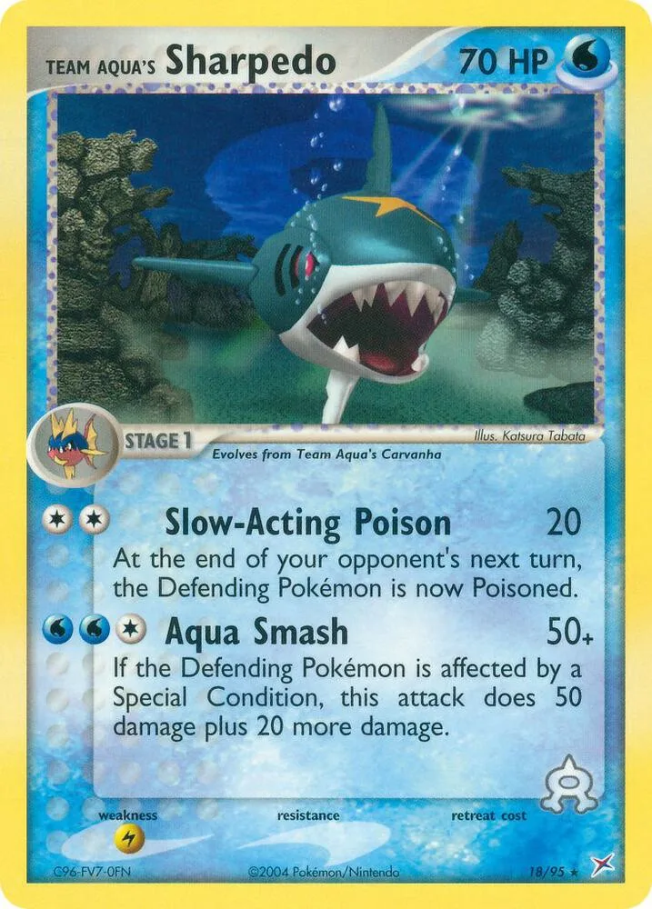 Team Aqua's Sharpedo card front