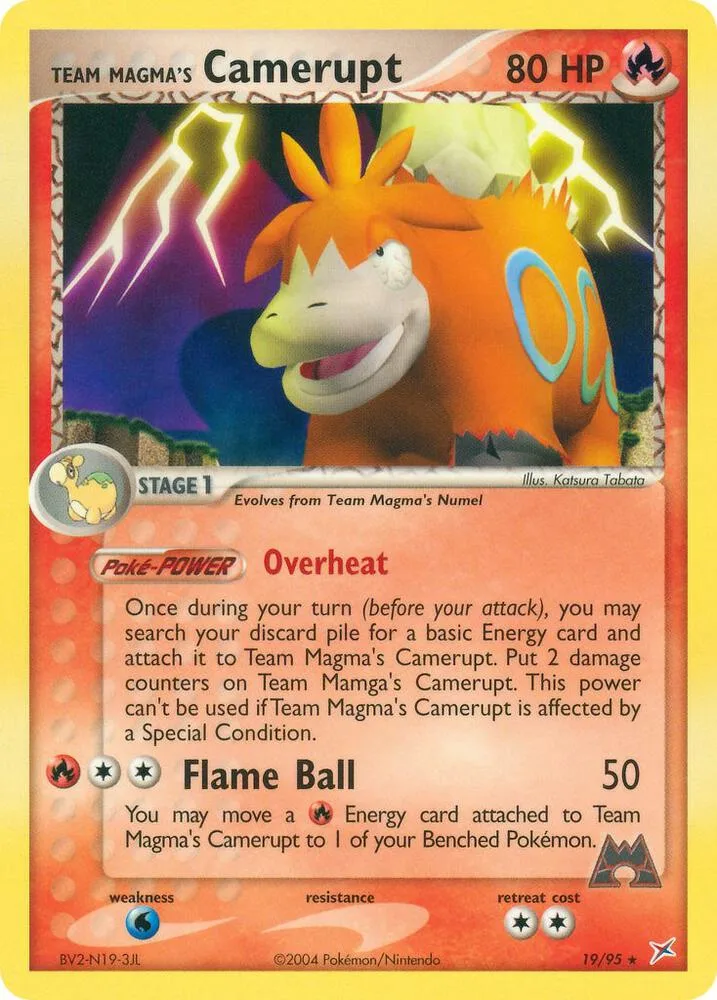 Team Magma's Camerupt card front