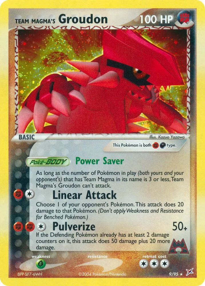 Team Magma's Groudon card front