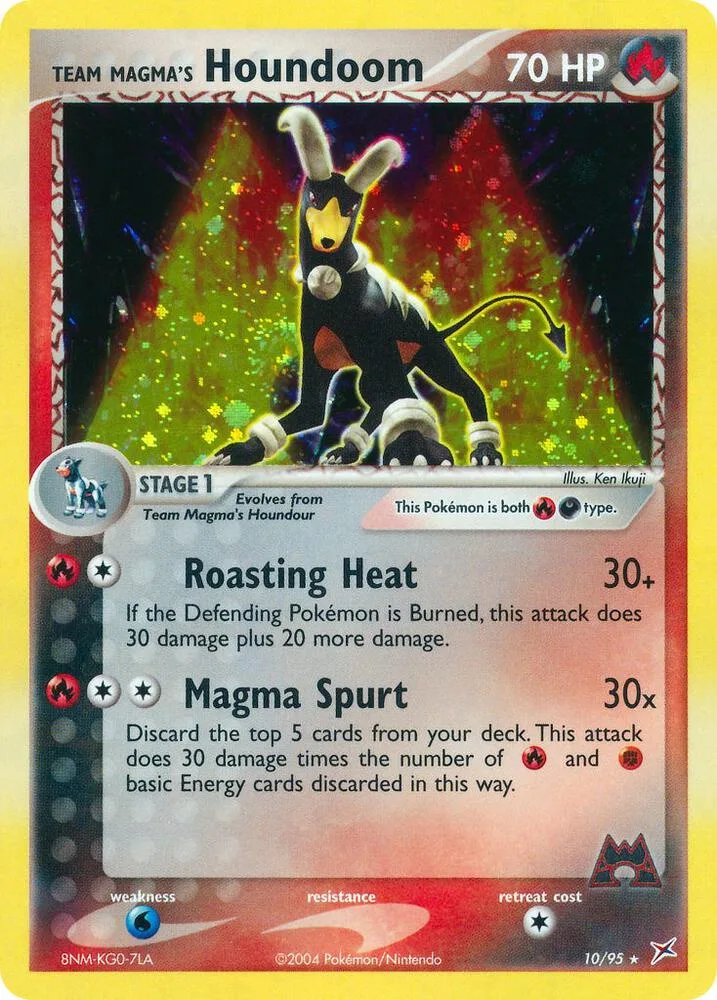 Team Magma's Houndoom card front