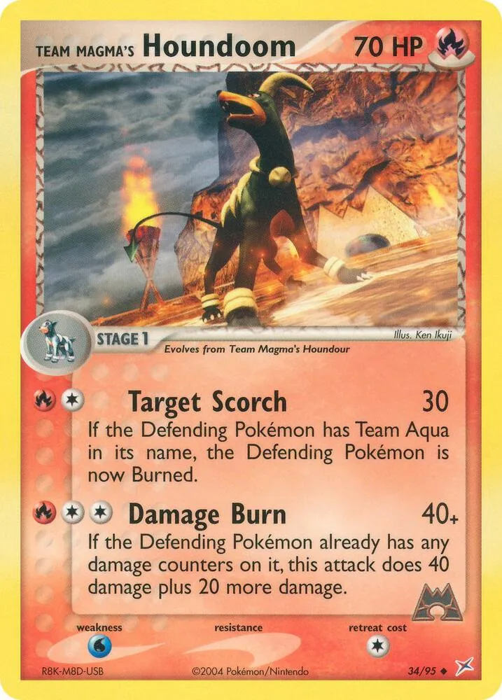 Team Magma's Houndoom card front