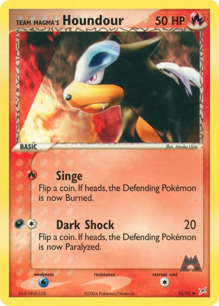 Team Magma's Houndour card front