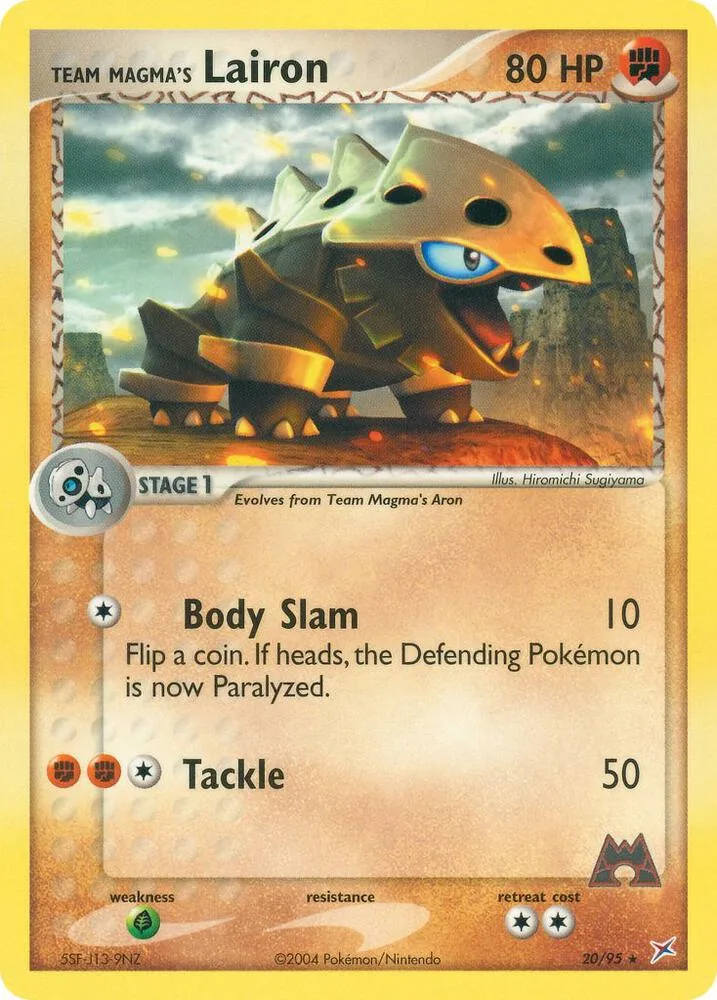 Team Magma's Lairon card front