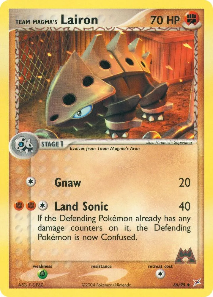 Team Magma's Lairon card front