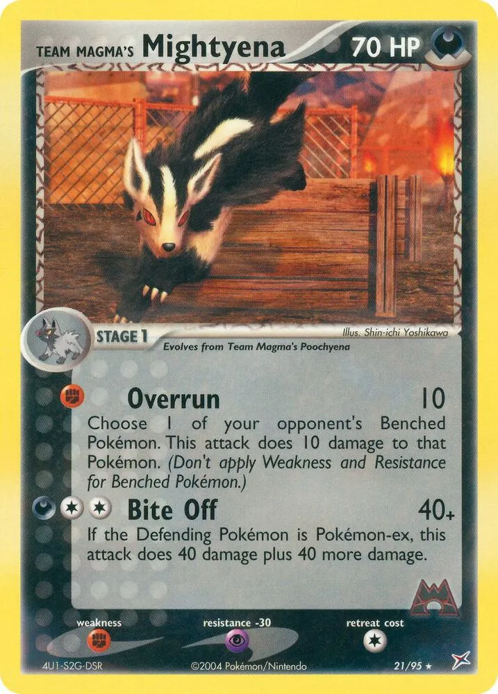 Team Magma's Mightyena card front