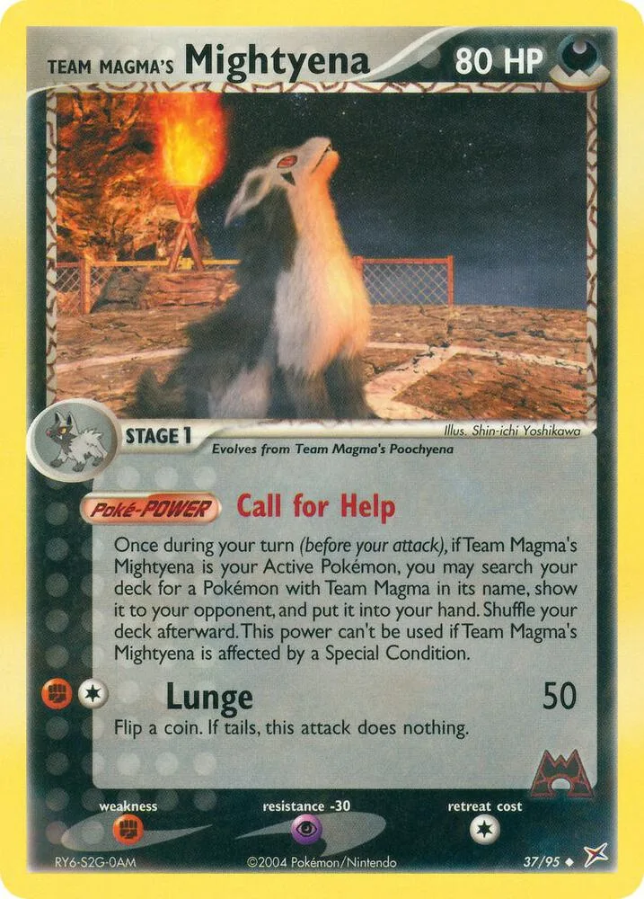 Team Magma's Mightyena card front