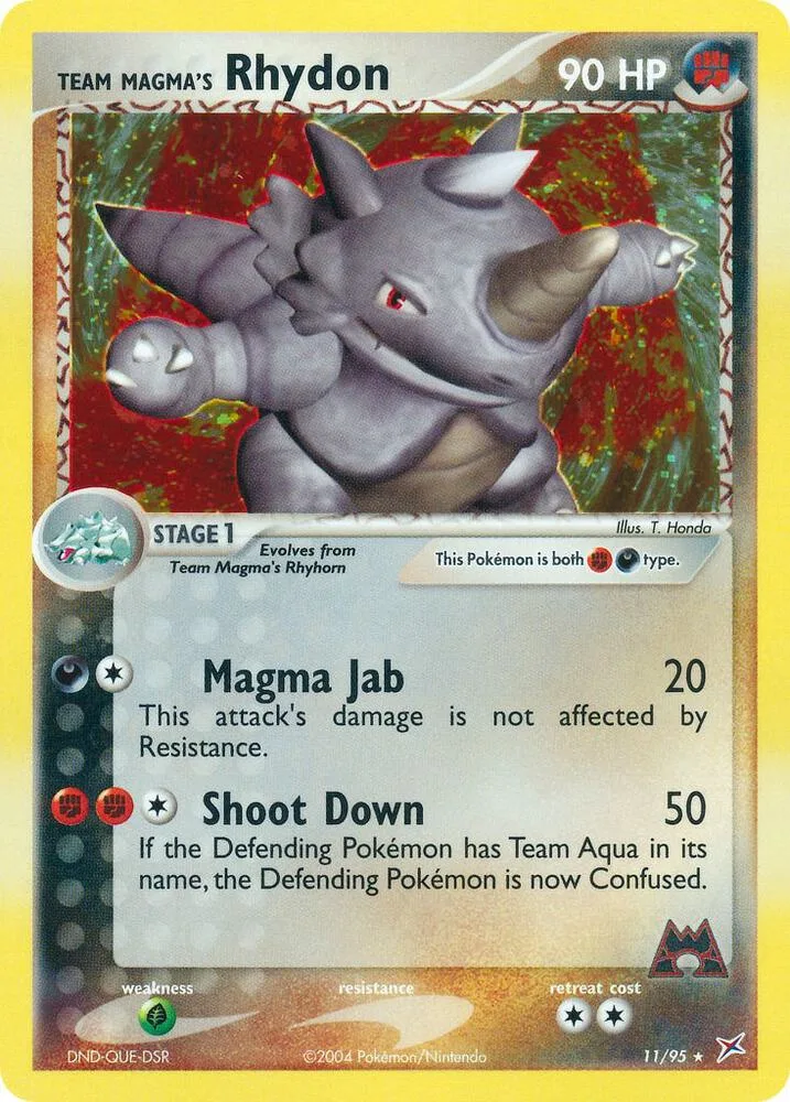 Team Magma's Rhydon card front