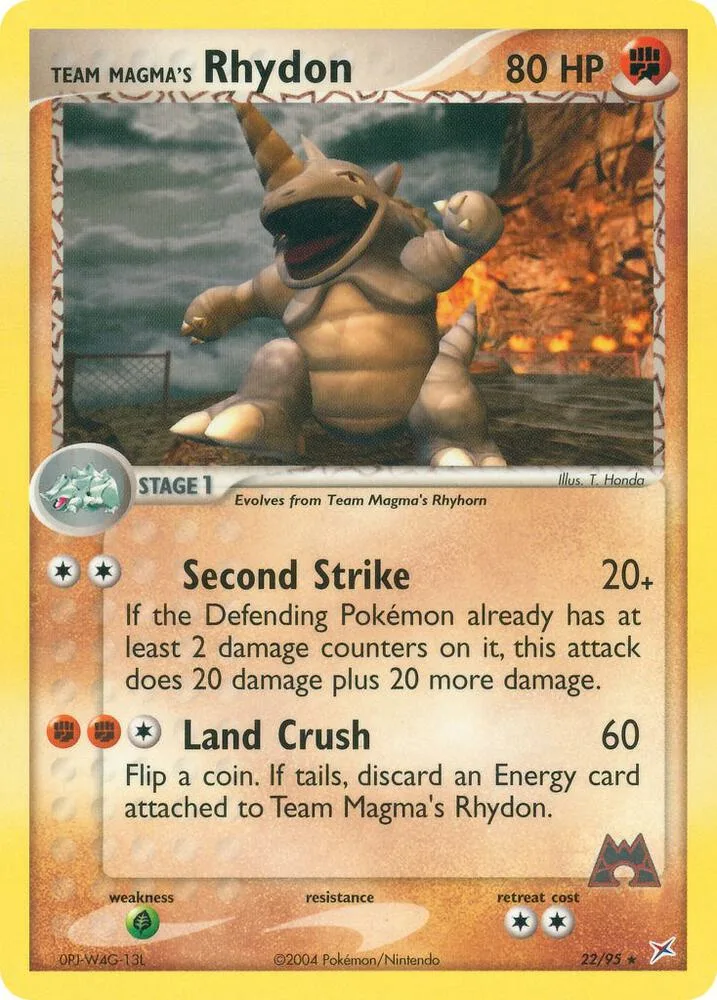 Team Magma's Rhydon card front