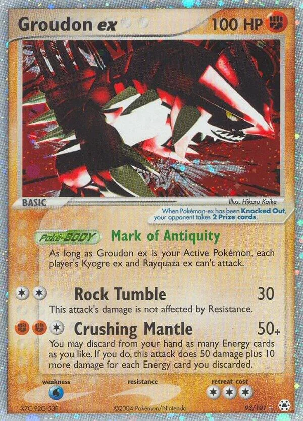 Groudon ex Holofoil card