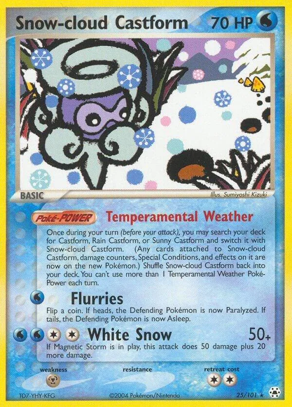 Snow-cloud Castform card front