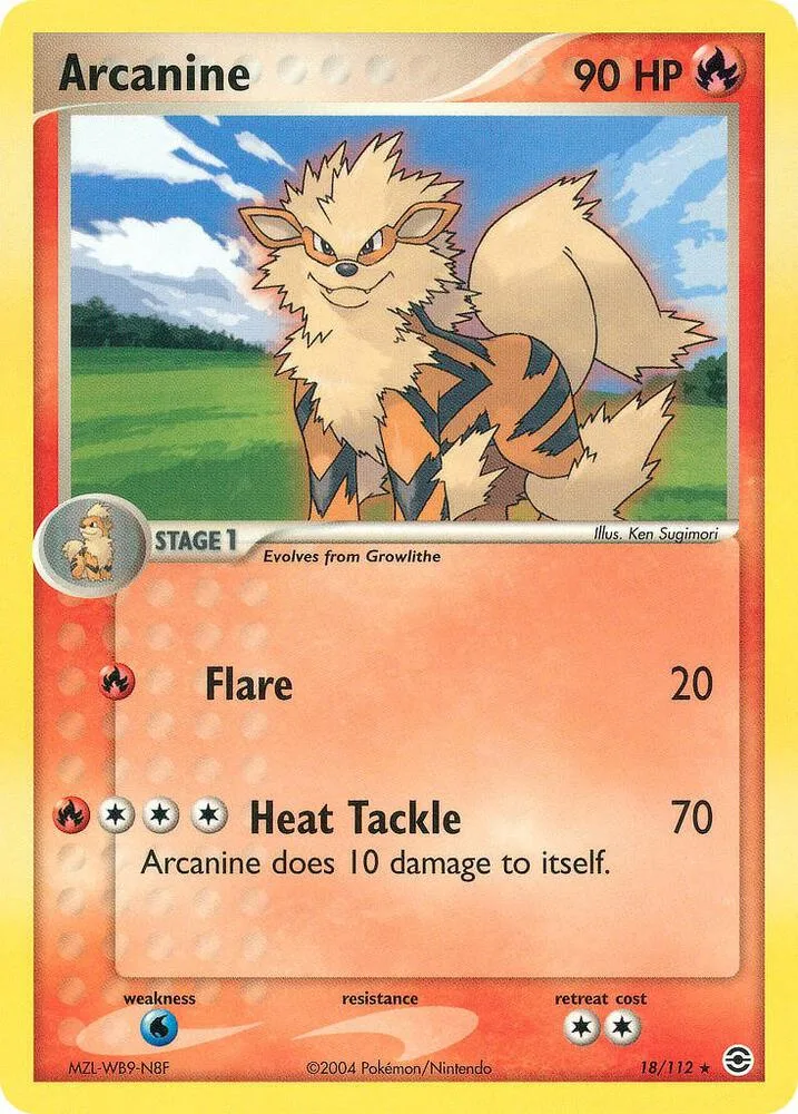 Arcanine card front
