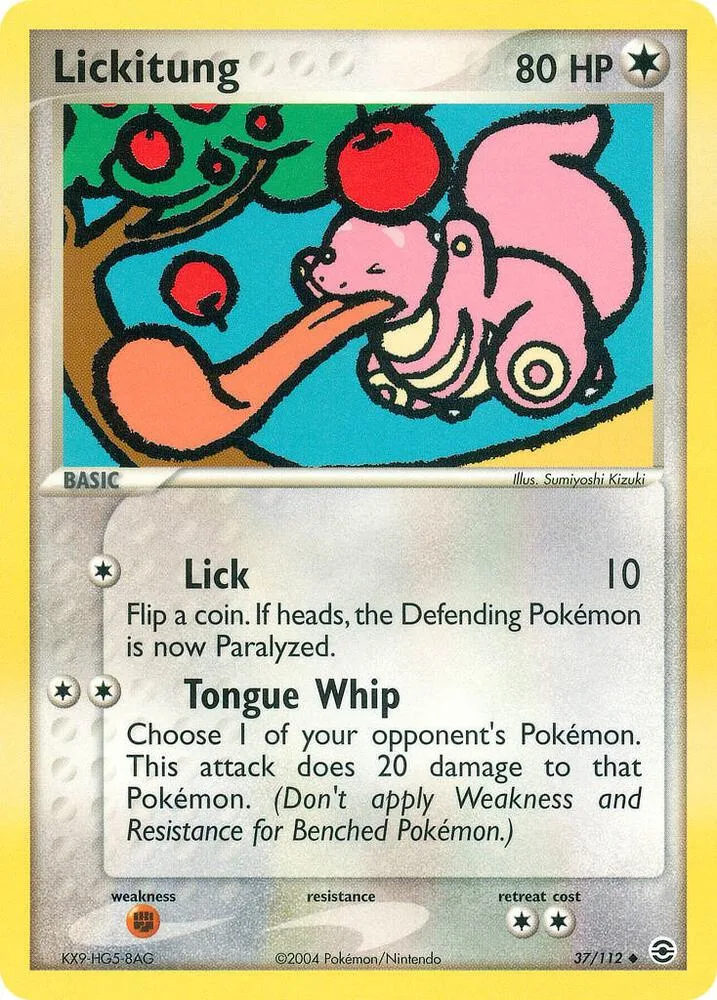 Lickitung card front