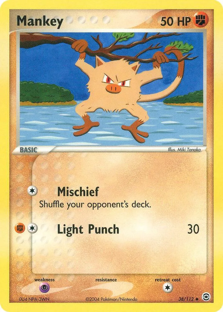 Mankey card front