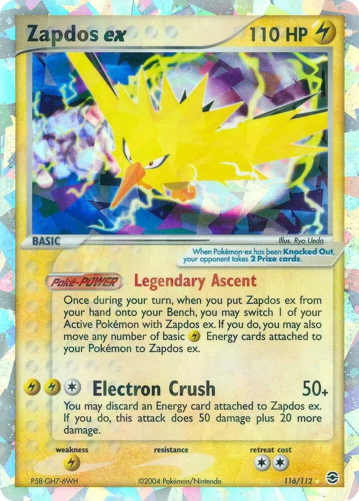 Zapdos ex Holofoil card