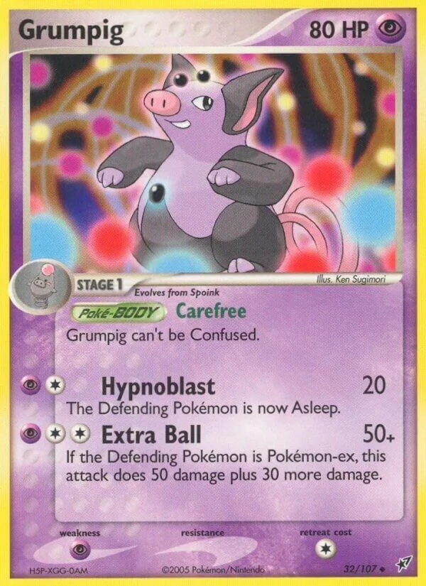 Grumpig card front