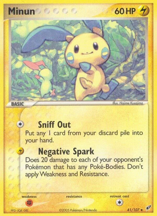 Minun card front