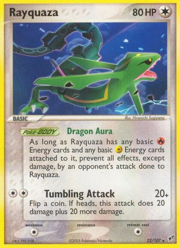 Rayquaza card front