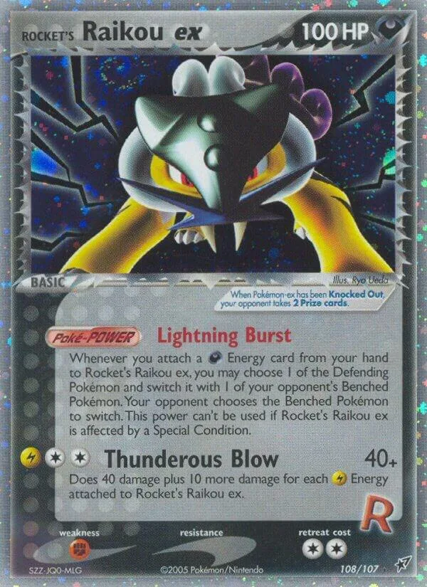 Rocket's Raikou ex Holofoil card