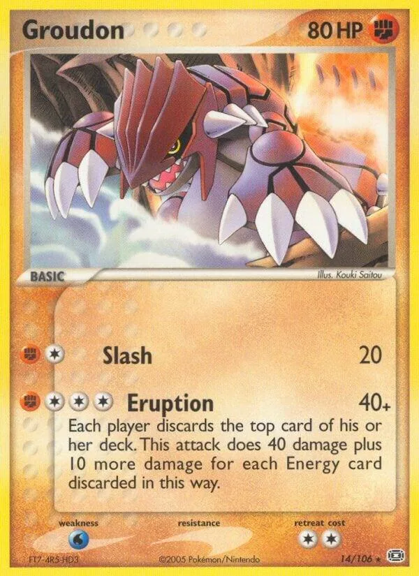 Groudon card front