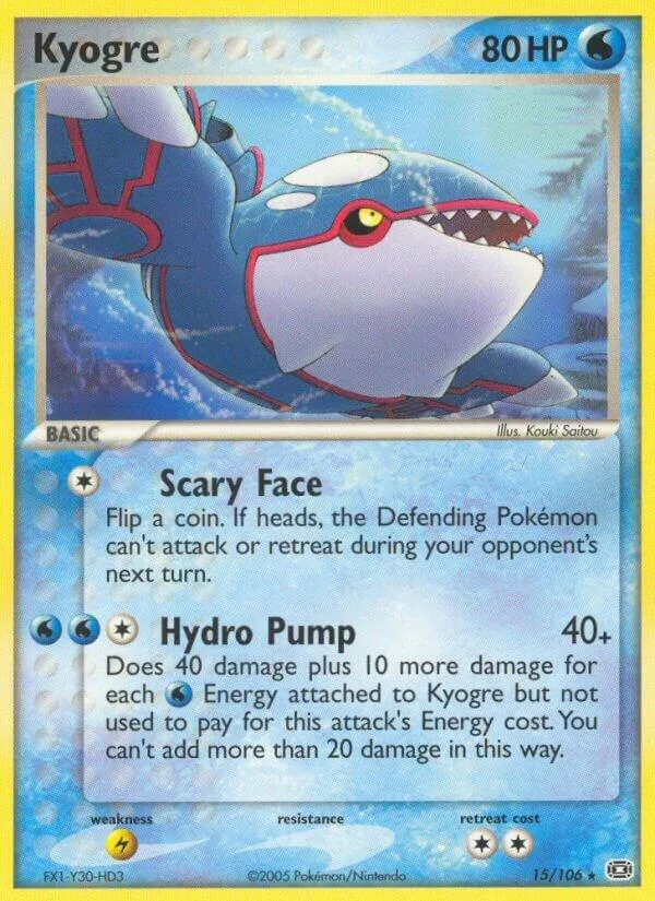 Kyogre card front