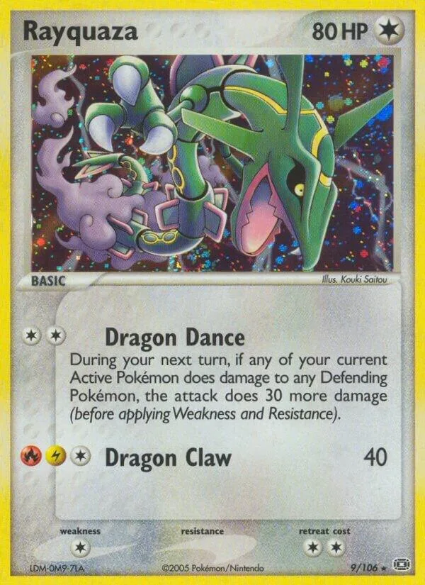 Rayquaza card front