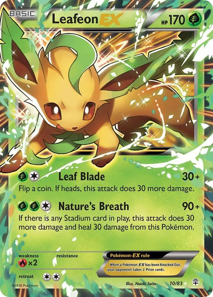 Leafeon EX card front
