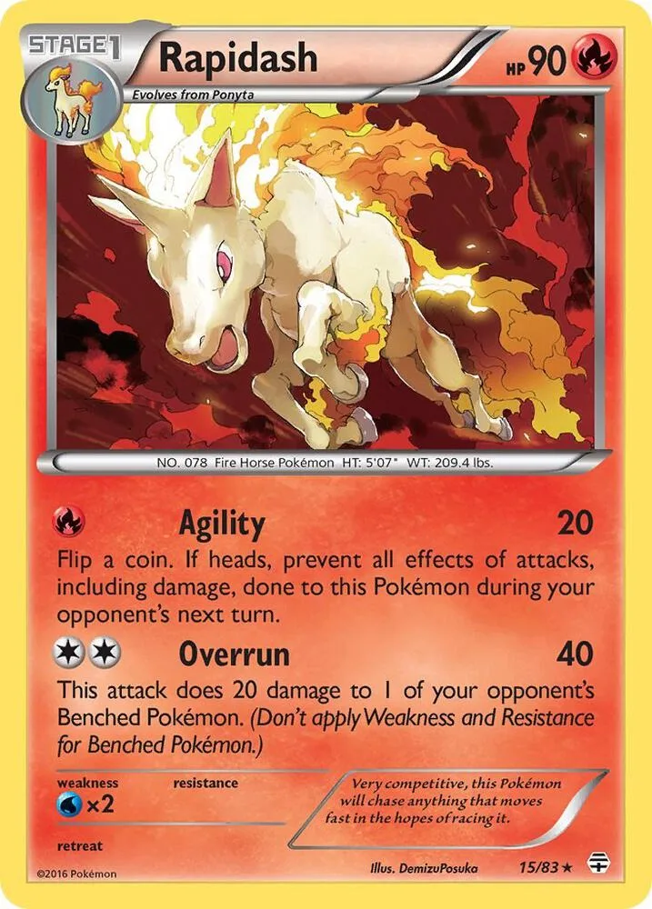 Rapidash card front
