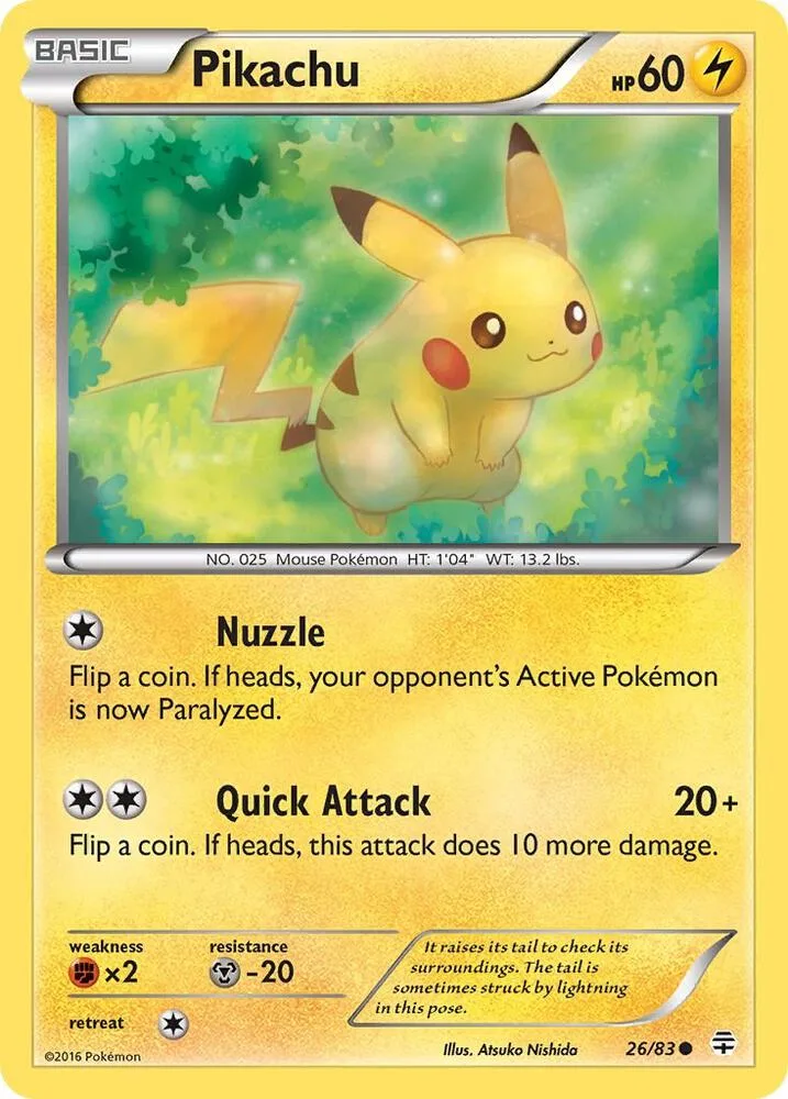 Pikachu card front