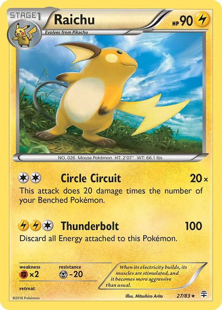 Raichu card front