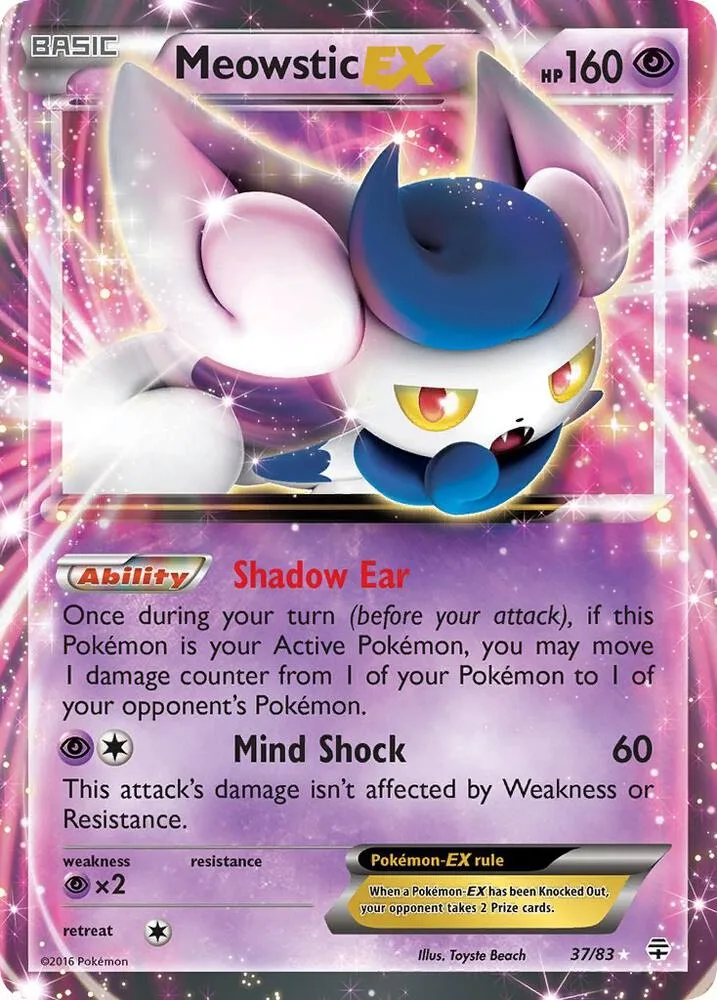 Meowstic EX card front