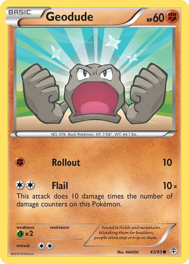 Geodude card front