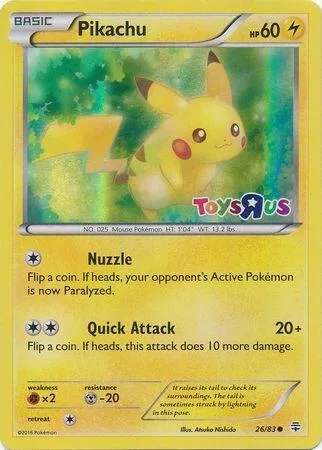 Pikachu Toys R Us card