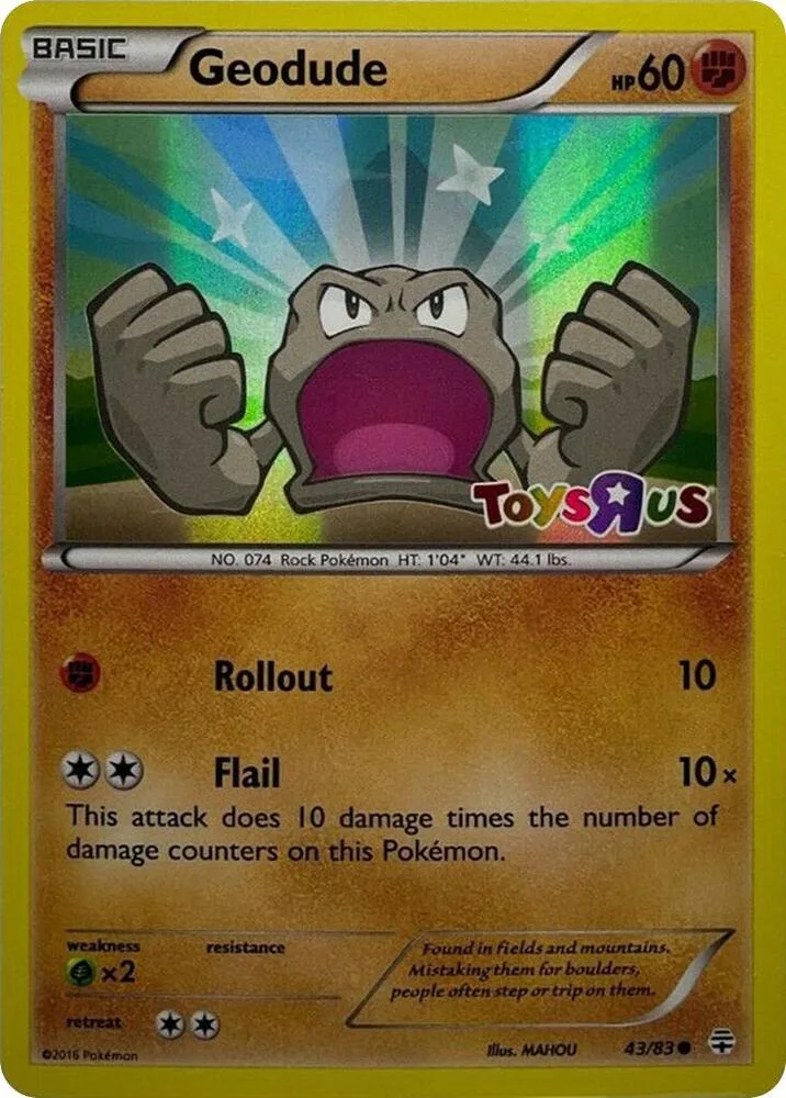 Geodude Toys R Us card