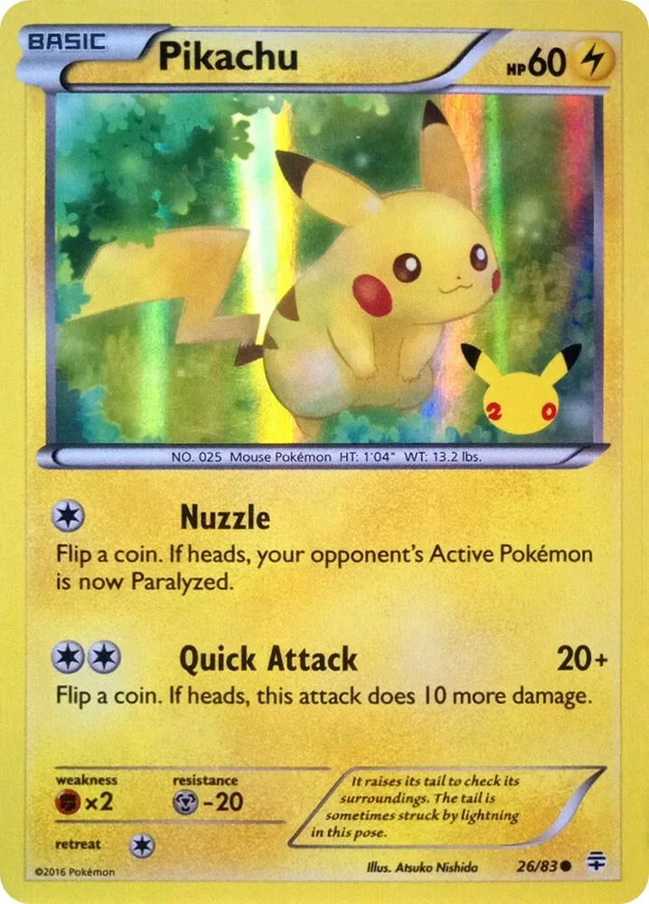 Pikachu Promo Stamp card