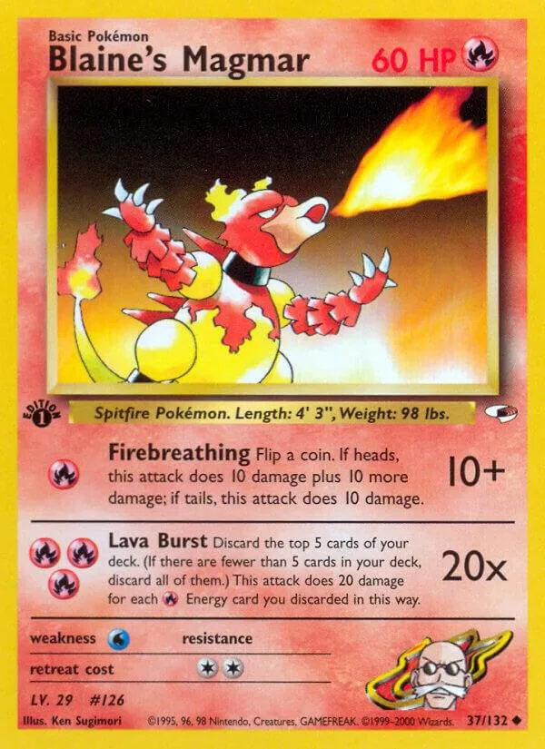 Blaine's Magmar card front