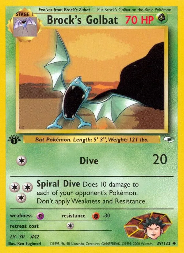 Brock's Golbat card front