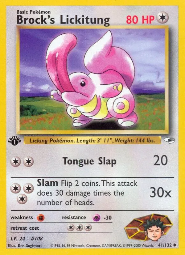 Brock's Lickitung card front