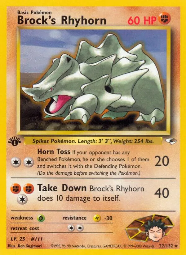 Brock's Rhyhorn card front