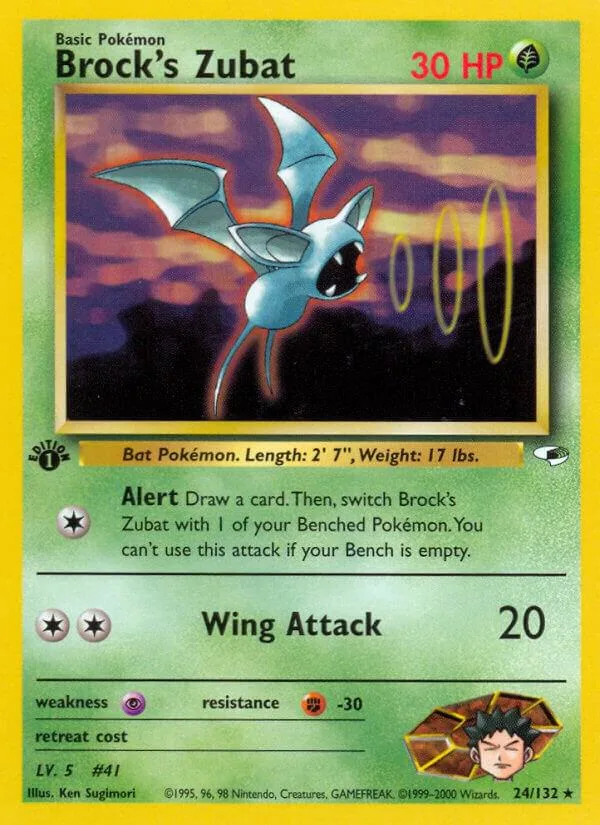 Brock's Zubat card front
