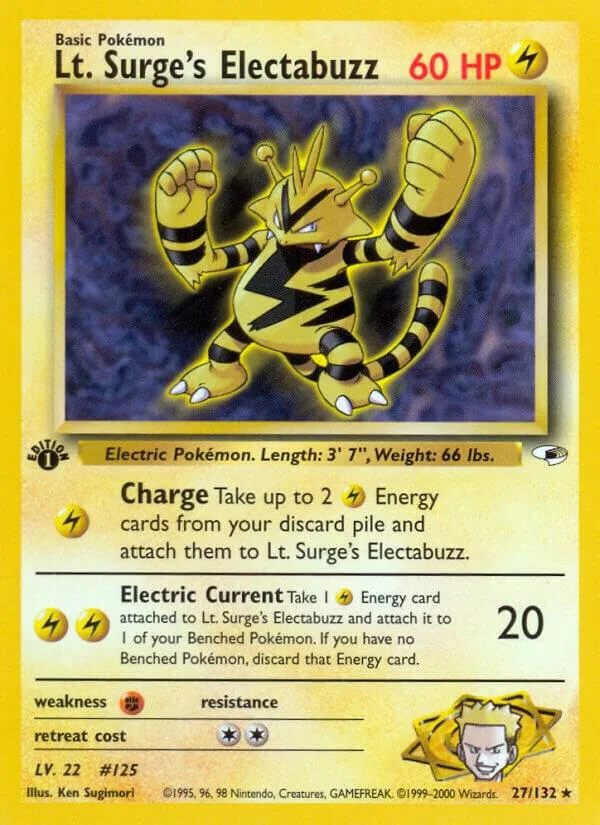 Lt. Surge's Electabuzz card front