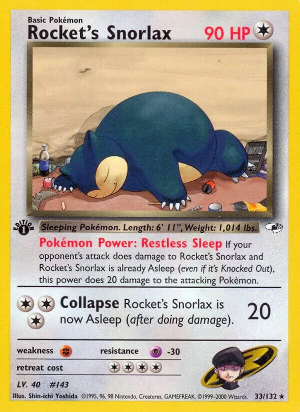 Rocket's Snorlax card front
