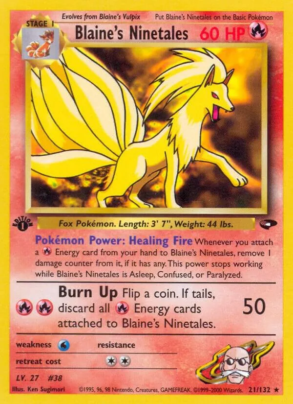 Blaine's Ninetales card front