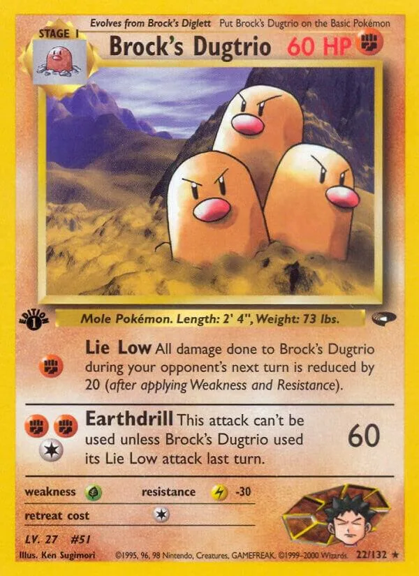 Brock's Dugtrio card front