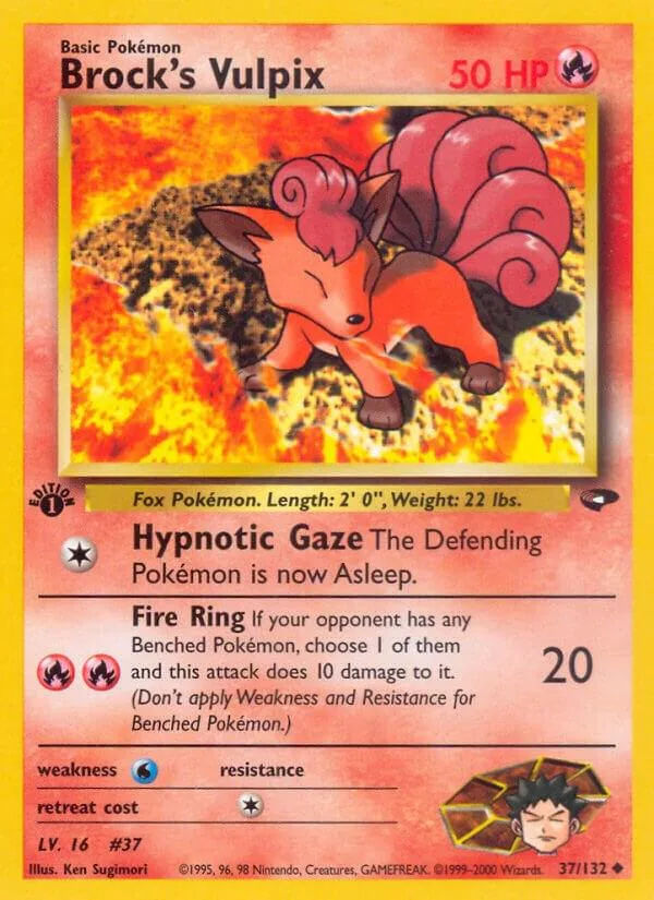 Brock's Vulpix card front