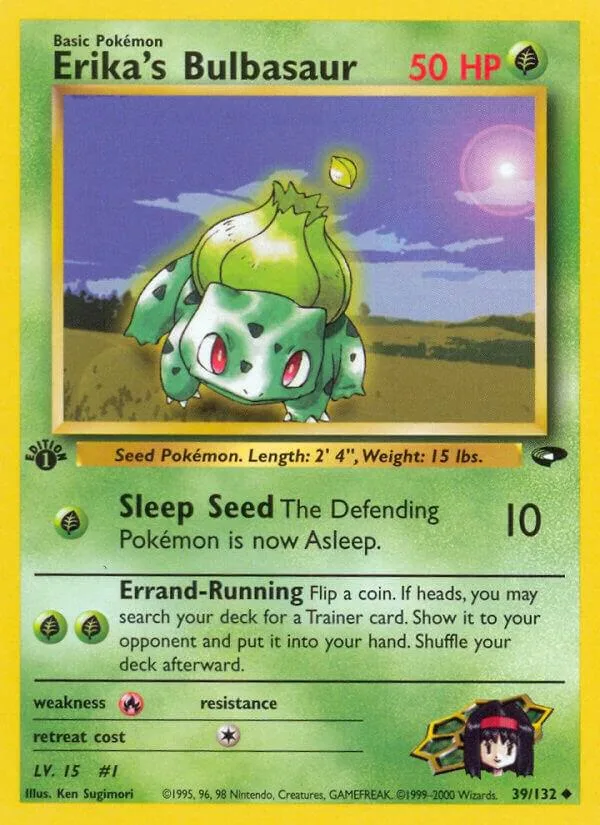 Erika's Bulbasaur card front